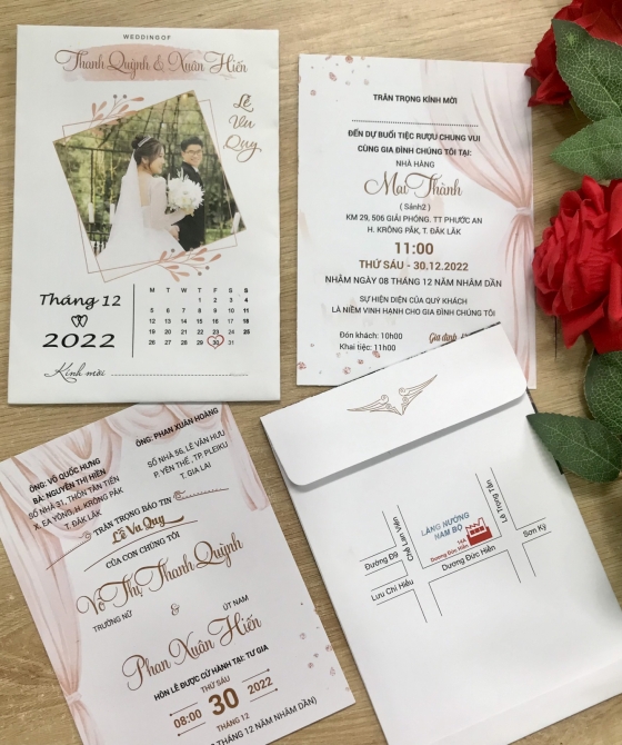 Thiệp Cưới TCDR0079