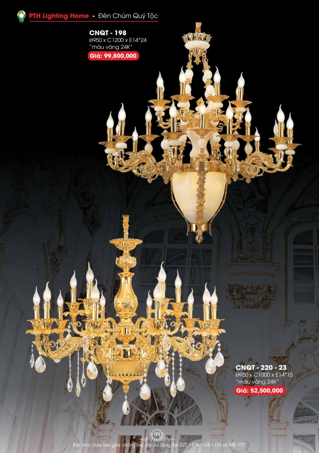 Nội dung, hình ảnh trên catalogue đèn trang trí